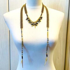 Stella & Dot infinity necklace, gold